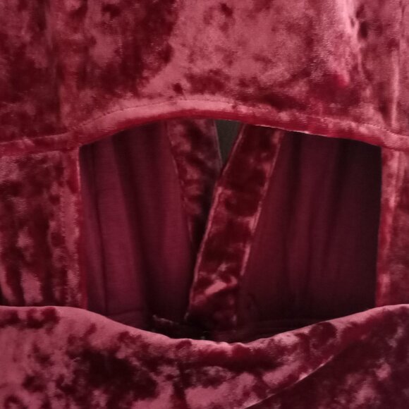 'KARLIE' Velvet Jumpsuit Size S Berry NWT - Picture 10 of 16